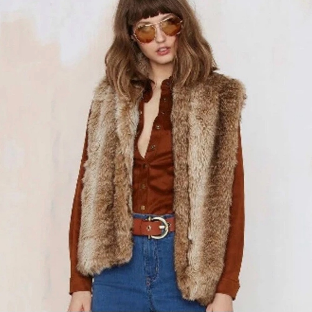 Honey Punch faux fur vest